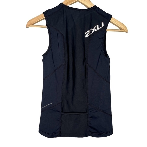 2XU Black Half zip compression cycling top Sz M - Picture 2 of 6